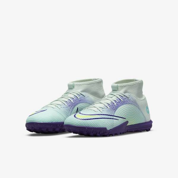 Botas de fútbol Nike Jr. Mercurial Dream Speed Superfly 8 Academy TF Turf Niños Verde Moradas Verde | NK769KXQ