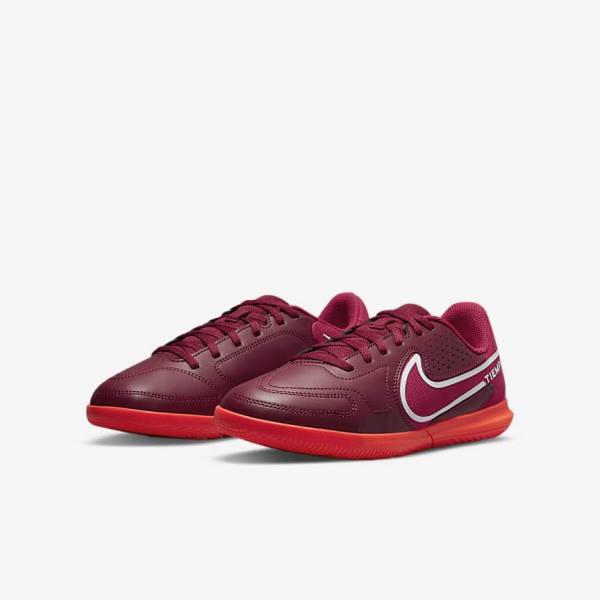 Botas de fútbol Nike Jr. Tiempo Legend 9 Club IC Older Indoor-Court Niños Rojas Rojas Claro | NK987XPG