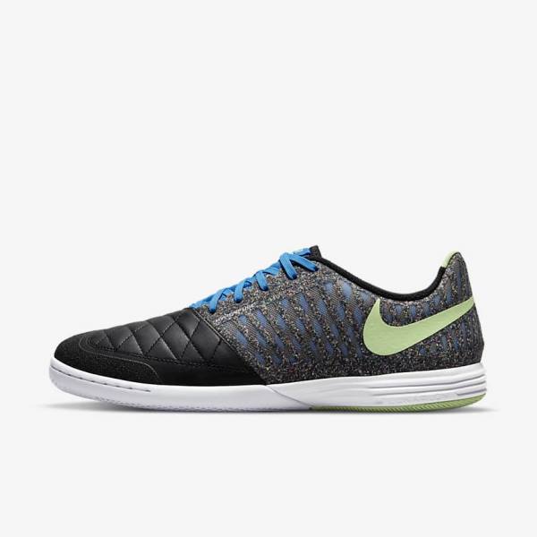 Botas de fútbol Nike Lunar Gato II IC Indoor Court Hombre Negras Azules Claro Verde Claro | NK630WFI