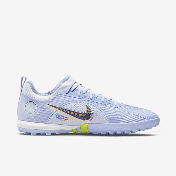 Botas de fútbol Nike Mercurial Air Zoom Vapor 14 Pro TF Turf Hombre Gris Azules Claro Azules | NK519ISX