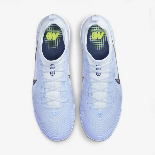 Botas de fútbol Nike Mercurial Air Zoom Vapor 14 Pro TF Turf Mujer Gris Azules Claro Azules | NK891BKI