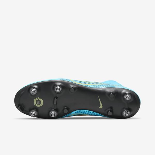 Botas de fútbol Nike Mercurial Superfly 8 Academy SG-PRO Anti-Clog Traction Soft-Grounds Mujer Azules Naranjas | NK056VGU