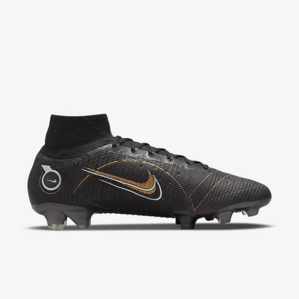 Botas de fútbol Nike Mercurial Superfly 8 Elite FG Firm-Grounds Hombre Negras Metal Plateadas Gris Metal Doradas | NK392VER