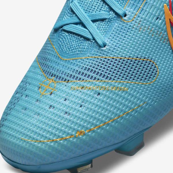 Botas de fútbol Nike Mercurial Superfly 8 Elite FG Firm-Grounds Hombre Azules Naranjas | NK465IKD