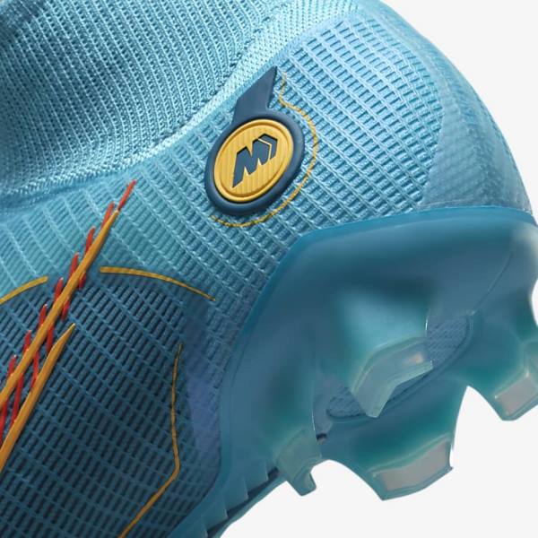 Botas de fútbol Nike Mercurial Superfly 8 Elite FG Firm-Grounds Mujer Azules Naranjas | NK516WRS