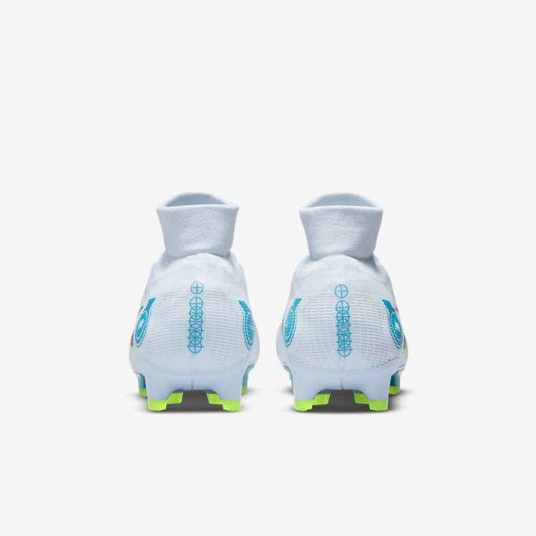 Botas de fútbol Nike Mercurial Superfly 8 Pro FG Firm-Ground Mujer Gris Azules Claro Azules Oscuro | NK596ORI