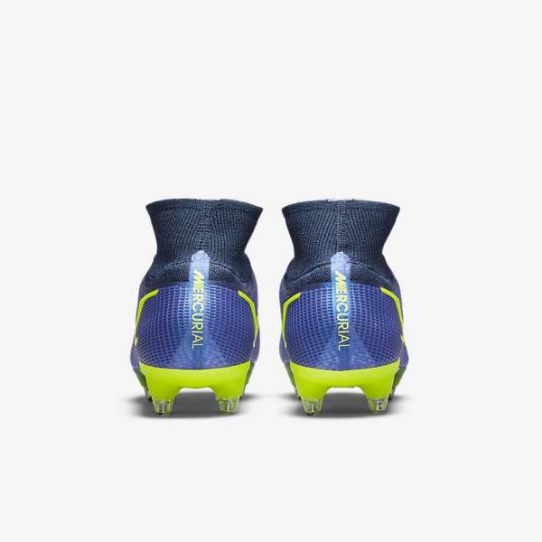 Botas de fútbol Nike Mercurial Superfly 8 Elite SG-Pro AC Soft-Ground Hombre Azules | NK603ZQP