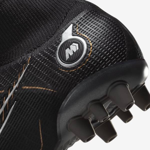 Botas de fútbol Nike Mercurial Superfly 8 Elite AG Artificial-Grasss Hombre Negras Metal Plateadas Gris Metal Doradas | NK641OSY