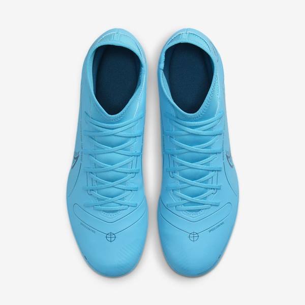 Botas de fútbol Nike Mercurial Superfly 8 Club MG Multi-Grounds Mujer Azules Naranjas | NK851KDS