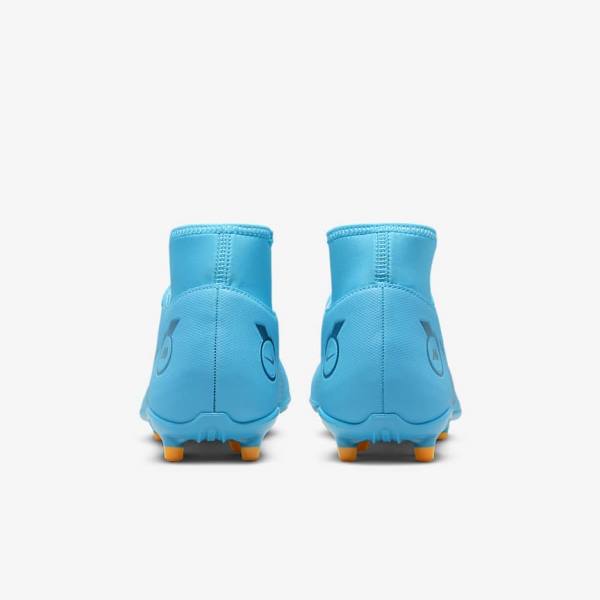 Botas de fútbol Nike Mercurial Superfly 8 Club MG Multi-Grounds Mujer Azules Naranjas | NK851KDS