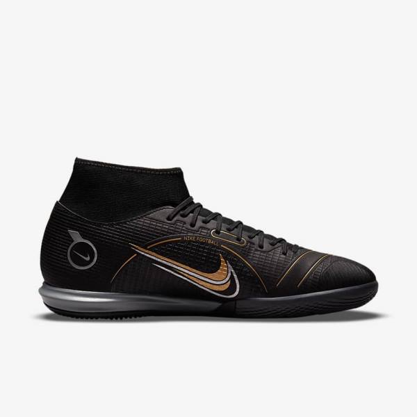 Botas de fútbol Nike Mercurial Superfly 8 Academy IC Indoor-Court Mujer Negras Metal Plateadas Gris Metal Doradas | NK871FRZ