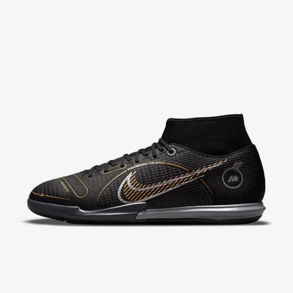 Botas de fútbol Nike Mercurial Superfly 8 Academy IC Indoor-Court Mujer Negras Metal Plateadas Gris Metal Doradas | NK871FRZ