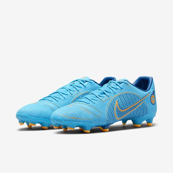 Botas de fútbol Nike Mercurial Vapor 14 Academy MG Multi-Ground Mujer Azules Naranjas | NK081BUD