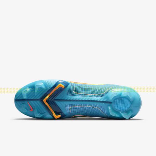 Botas de fútbol Nike Mercurial Vapor 14 Elite FG Firm-Grounds Hombre Azules Naranjas | NK150VXF