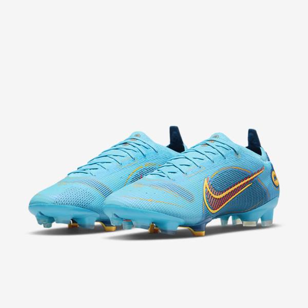 Botas de fútbol Nike Mercurial Vapor 14 Elite FG Firm-Grounds Hombre Azules Naranjas | NK150VXF