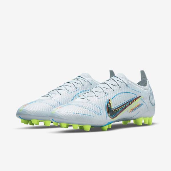 Botas de fútbol Nike Mercurial Vapor 14 Elite AG Artificial-Grounds Hombre Gris Azules Claro Naranjas Azules | NK184MZT