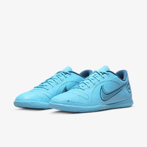 Botas de fútbol Nike Mercurial Vapor 14 Club IC Indoor Court Mujer Azules Naranjas | NK659DBJ