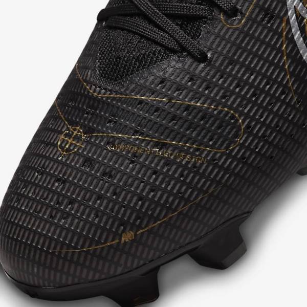 Botas de fútbol Nike Mercurial Vapor 14 Pro FG Firm-Ground Mujer Negras Metal Plateadas Gris Metal Doradas | NK857JYI