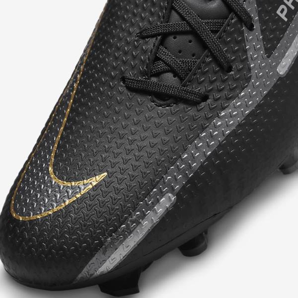 Botas de fútbol Nike Phantom GT2 Academy MG Multi-Ground Hombre Negras Metal Doradas Gris Oscuro Metal Gris Oscuro | NK412CEB