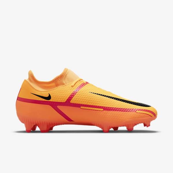 Botas de fútbol Nike Phantom GT2 Academy Dynamic Fit MG Multi-Ground Hombre Naranjas Rojas Claro Negras | NK480ZLQ