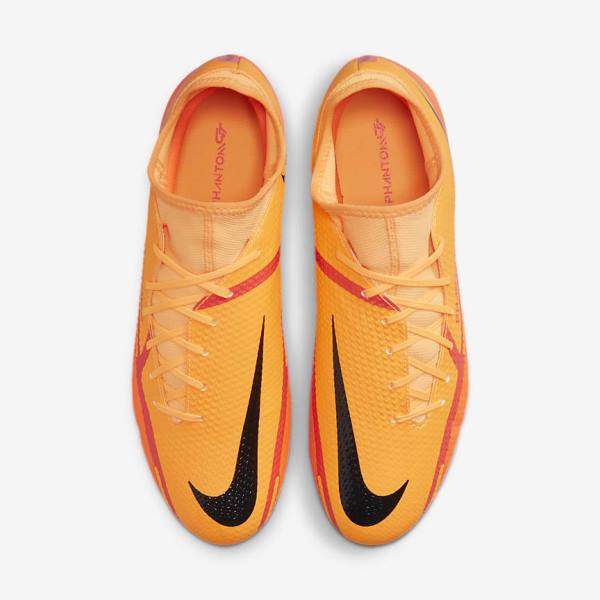 Botas de fútbol Nike Phantom GT2 Academy Dynamic Fit MG Multi-Ground Hombre Naranjas Rojas Claro Negras | NK480ZLQ