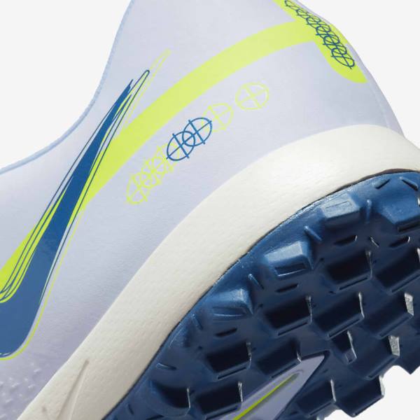 Botas de fútbol Nike Phantom GT2 Academy TF Turf Hombre Gris Azules Claro Azules Oscuro | NK613KVS