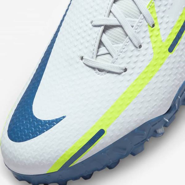 Botas de fútbol Nike Phantom GT2 Academy Dynamic Fit TF Turf Mujer Gris Azules Claro Azules Oscuro | NK845DKV