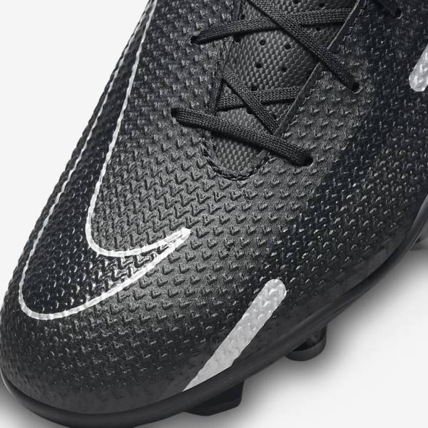 Botas de fútbol Nike Phantom GT2 Club MG Multi-Ground Hombre Negras Gris Oscuro Metal Plateadas | NK083JOC