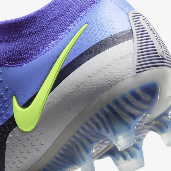 Botas de fútbol Nike Phantom GT2 Dynamic Fit Elite FG Firm-Ground Mujer Azules Gris | NK124ESV