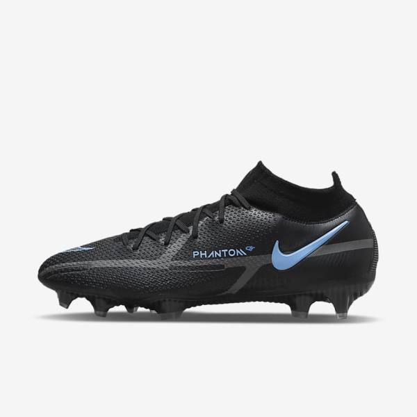 Botas de fútbol Nike Phantom GT2 Dynamic Fit Elite FG Firm-Ground Mujer Negras Gris | NK942XQN