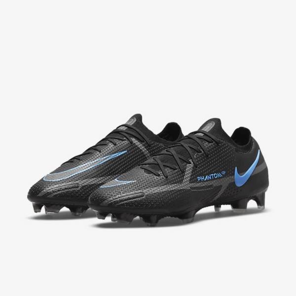 Botas de fútbol Nike Phantom GT2 Elite FG Firm-Ground Mujer Negras Gris | NK019RMC