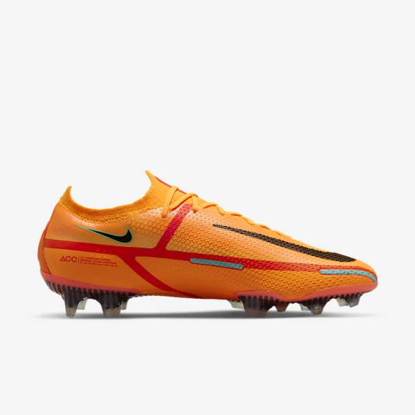 Botas de fútbol Nike Phantom GT2 Elite FG Firm-Ground Mujer Naranjas Rojas Claro Negras | NK146VJO