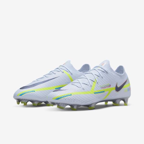 Botas de fútbol Nike Phantom GT2 Elite FG Firm-Ground Hombre Gris Azules Claro | NK287CTI