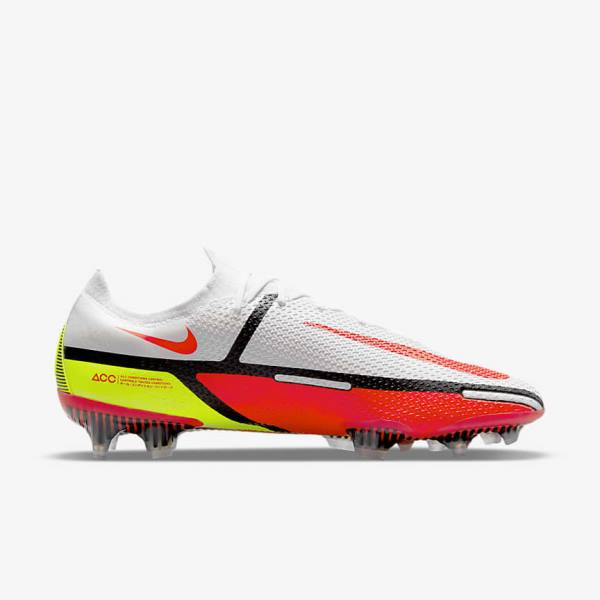 Botas de fútbol Nike Phantom GT2 Elite FG Firm-Ground Hombre Blancas Negras Rojas Claro | NK879PZG