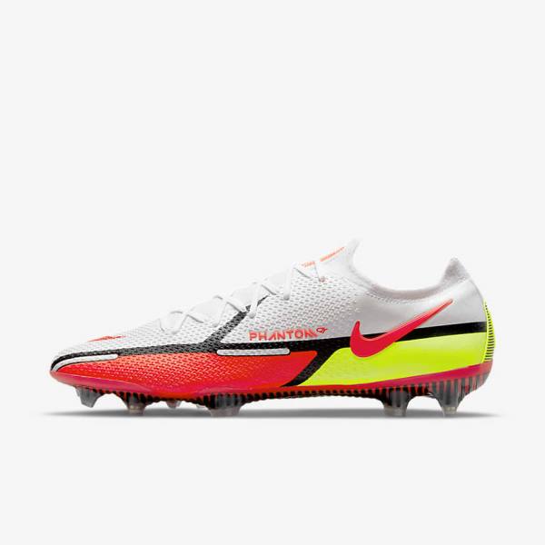 Botas de fútbol Nike Phantom GT2 Elite FG Firm-Ground Hombre Blancas Negras Rojas Claro | NK879PZG