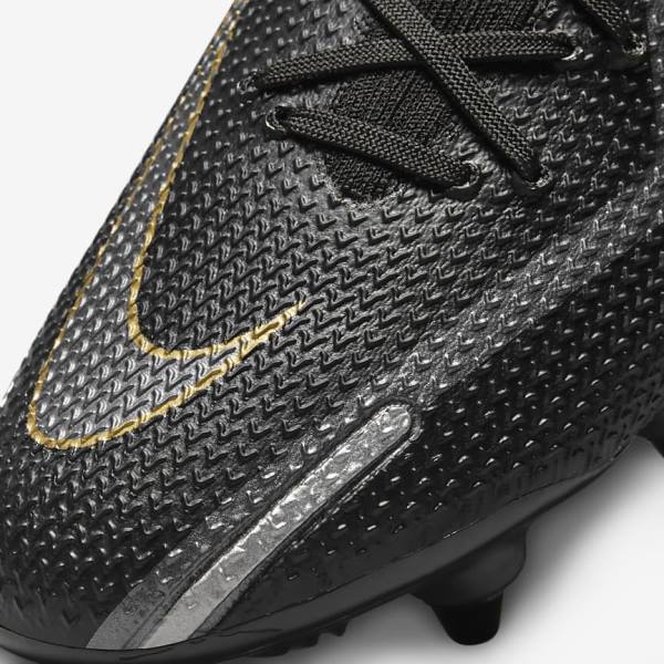 Botas de fútbol Nike Phantom GT2 Elite SG-Pro AC Soft-Ground Hombre Negras Metal Doradas Metal Plateadas Metal Gris Oscuro | NK823BWY