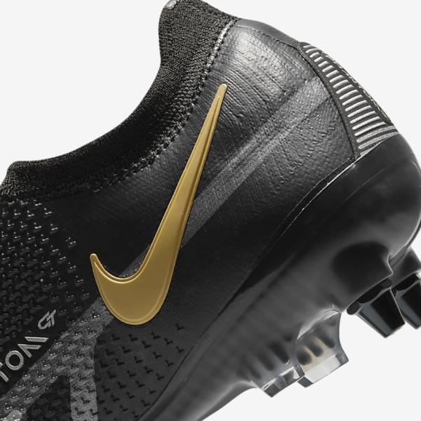 Botas de fútbol Nike Phantom GT2 Elite SG-Pro AC Soft-Ground Hombre Negras Metal Doradas Metal Plateadas Metal Gris Oscuro | NK823BWY