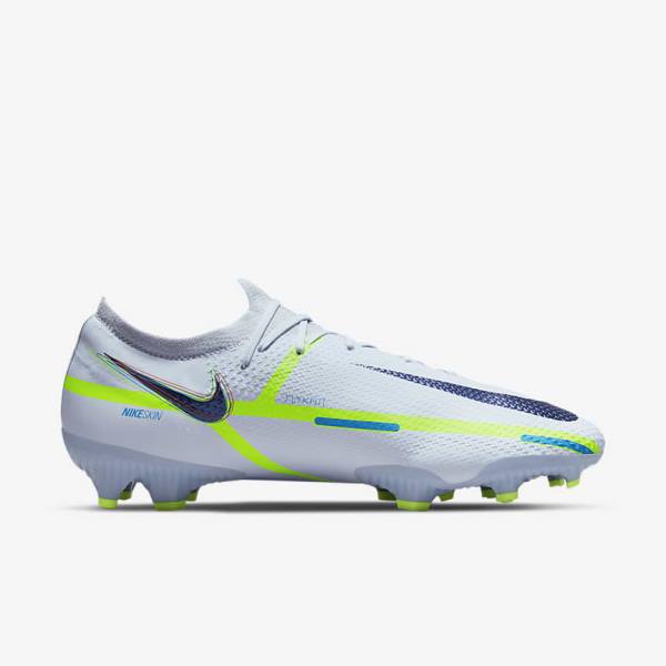 Botas de fútbol Nike Phantom GT2 Pro FG Firm-Ground Hombre Gris Azules Claro | NK451RBL