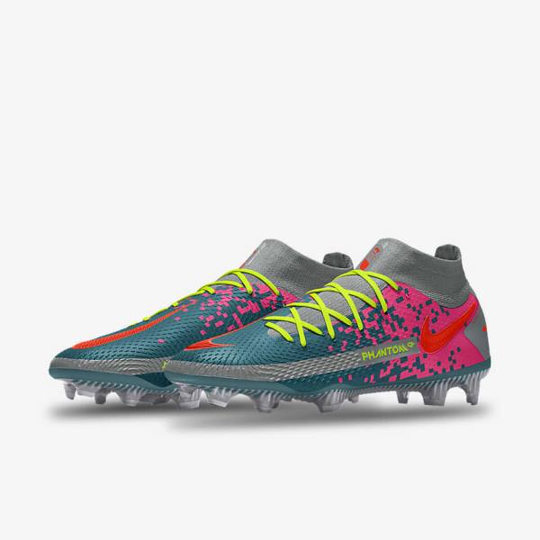 Botas de fútbol Nike Phantom GT Elite By You Custom Firm Ground Mujer Multicolor | NK017VRU