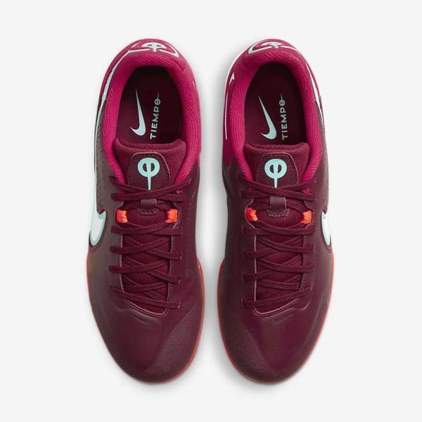 Botas de fútbol Nike React Tiempo Legend 9 Pro IC Indoor-Court Mujer Rojas Rojas Claro Blancas | NK405BON