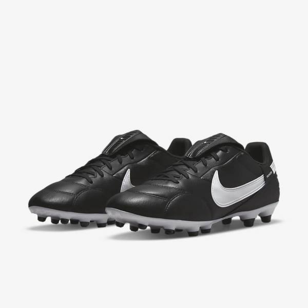 Botas de fútbol Nike The Premier 3 FG Firm-Grounds Hombre Negras Blancas | NK182GPU