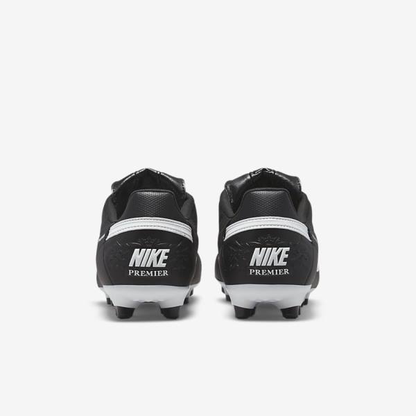 Botas de fútbol Nike The Premier 3 FG Firm-Grounds Hombre Negras Blancas | NK182GPU