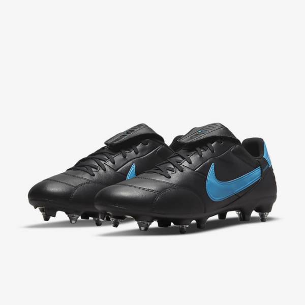 Botas de fútbol Nike The Premier 3 SG-PRO Anti-Clog Traction Soft-Ground Hombre Negras Azules | NK702PYI