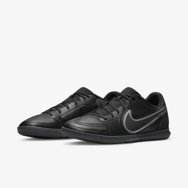 Botas de fútbol Nike Tiempo Legend 9 Club IC Indoor-Court Mujer Negras Gris Oscuro | NK504EVZ