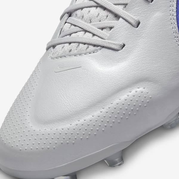 Botas de fútbol Nike Tiempo Legend 9 Elite FG Firm-Ground Mujer Gris Azules | NK103TLF