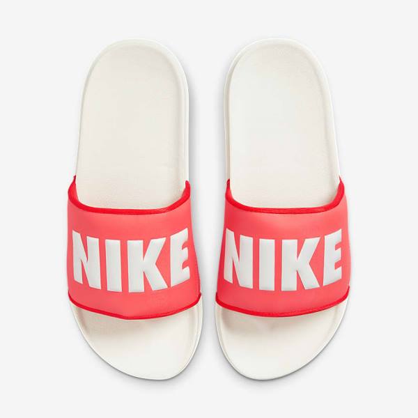 Chanclas Nike Offcourt Mujer Rojas Blancas | NK039BKR