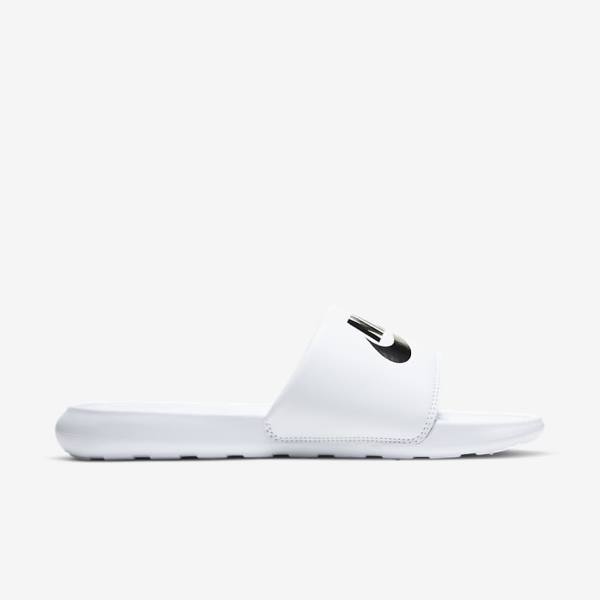 Chanclas Nike Victori One Hombre Blancas Negras | NK752CSP