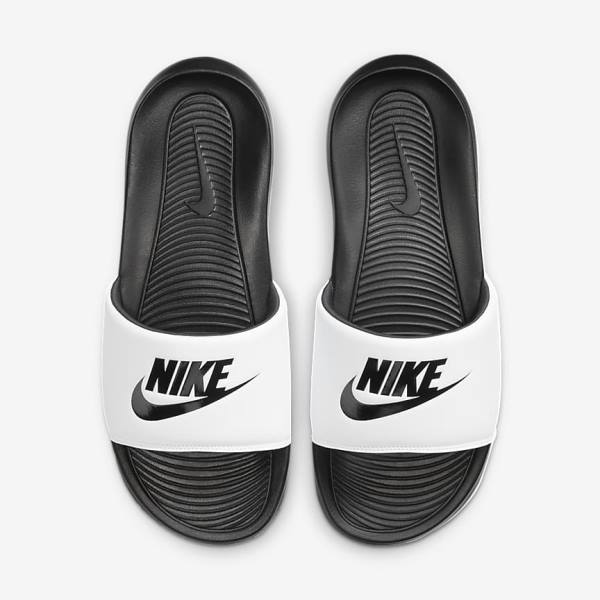 Chanclas Nike Victori One Hombre Negras Blancas | NK923BQS