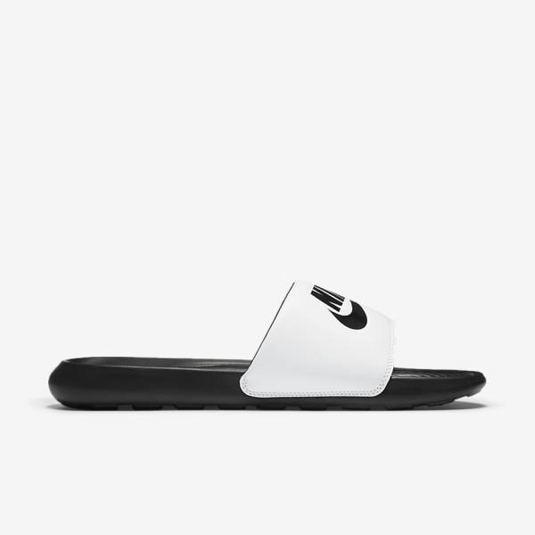 Chanclas Nike Victori One Hombre Negras Blancas | NK923BQS