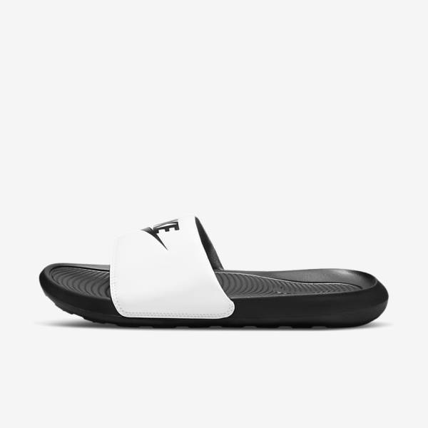 Chanclas Nike Victori One Hombre Negras Blancas | NK923BQS